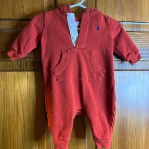 Ralph Lauren baby romper hoodie